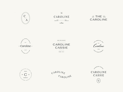 Caroline Logos. 54 Customisable & Minimal Logotypes. Ai Eps Psd ai badge branding design digital download editable eps graphic design logo logos logotypes marks photoshop psd symbols template typography vector