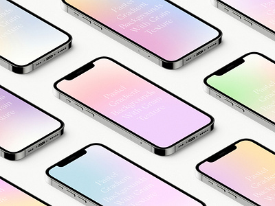 Pastel Gradient Backgrounds With Grain Texture Download Now