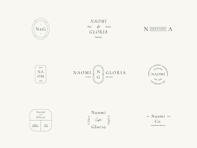 Naomi Logos. 54 Customisable & Minimal Logotypes. Ai Eps Psd ai badge branding design digital download editable eps graphic design illustration logo logos logotypes marks photoshop psd symbols template typography vector