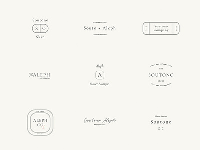 Soutono Logos. 54 Customisable & Minimal Logotypes. Ai Eps Psd by Feel ...