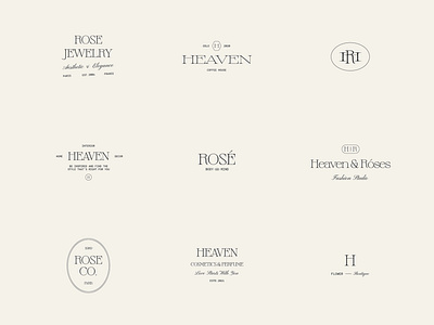 Heaven Logo Kit. 54 Customisable, Modern & Minimal Logotypes.