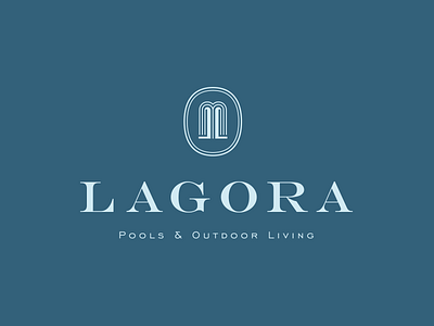 Lagora Pools branding gathering place identity l logo naming pool