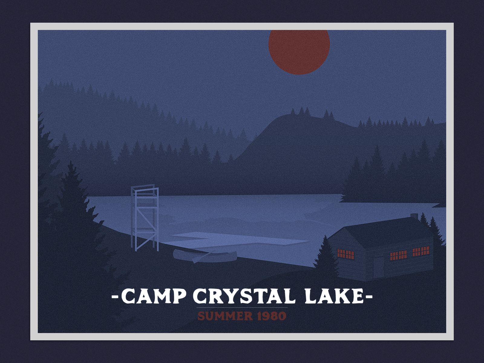 Camp Crystal Lake Postcard by Corey Rafferty on Dribbble