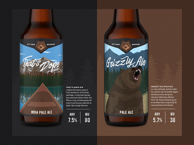 Beer Labels bear beer beer bottle beer label branding cabin camping canoe colorado craft beer lumberjack outdoors