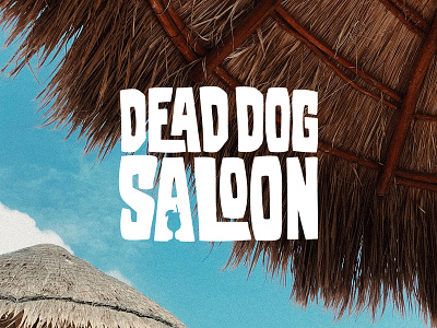 Dead Dog Saloon branding cocktail logo saloon type