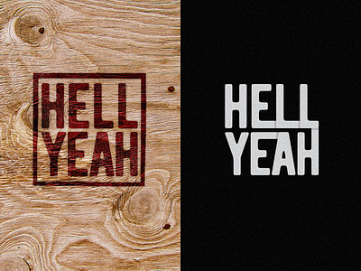 Hell Yeah hell yeah lettering stamp type typography