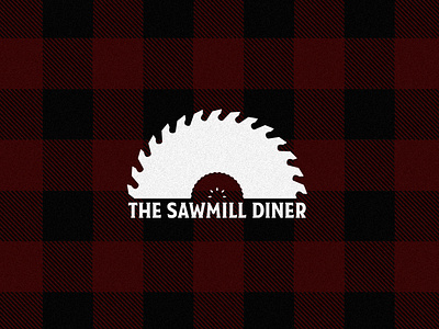 Diner Logo branding diner flannel logo pie saw type