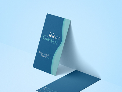 Jelena Glass Art brand design business card print design