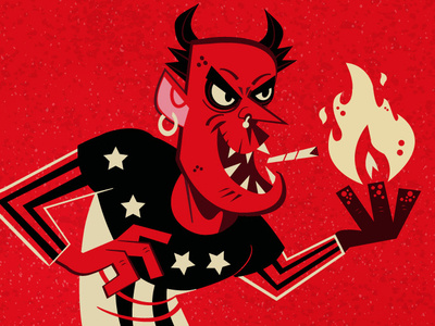 Homage to Keith Flint - Firestarter texture illustration cartoon