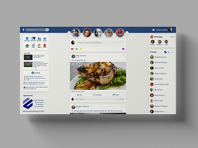Facebook Redesign design facebook ui uidesign uiux ux uxdesign webdesign