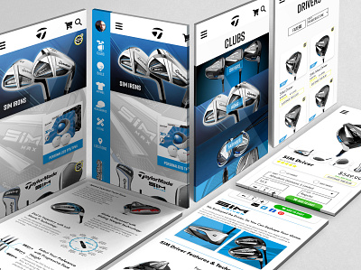 Taylormade Golf Mobile App concept design design golf mobile app design mobile ui ui uidesign uiux user interface design ux uxdesign