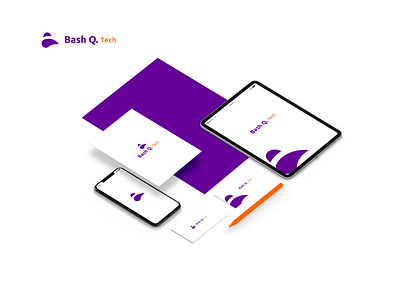 Bash Q. Tech branding design graphic design logo