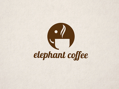 Elephant Logo coffee cup elephant icon logo smoke viet nam