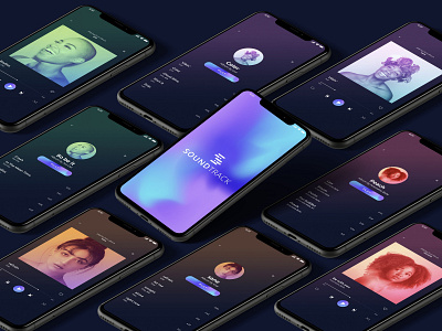 Soundtrack Streaming App Branding app branding and identity logo