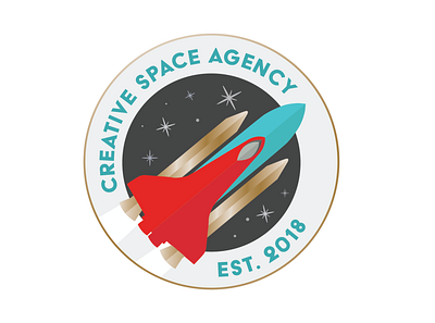 Class Project / Creative Space Agency Logo branding design flat graphic design icon illustration logo logodesign minimal space vector