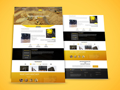 Construction webpage design