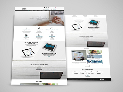 Business webpage design design ui web
