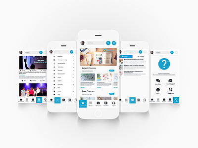 Online Course Mobile UI Homepages