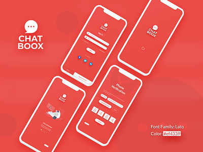 Social UI - Chat Boox (Sign in page only) app branding clean design flat minimal mobile typography ui ux