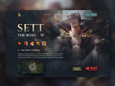 Gaming UI - Sett from League of Legends