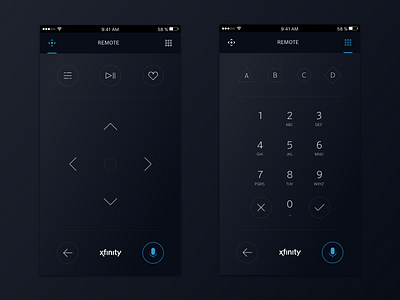 Xfinity Remote App Concept