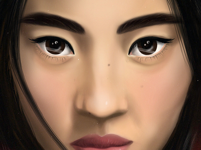 Mulan Close up digitalillustation disney fanart mulan portrait portraitdrawing portraitpainting procreate realism