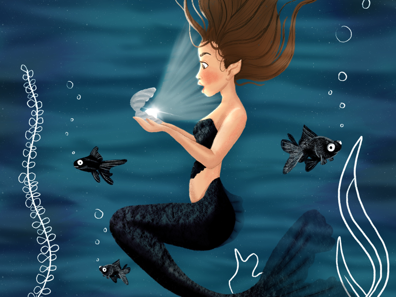 Black tailed mermaid by Sophie Parker on Dribbble