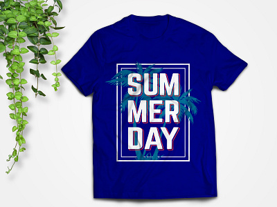 SummerDay T-Shirt Design branding custom graphic design illustration illustrator minimal summer camp typography typography art typography t shirt design vector