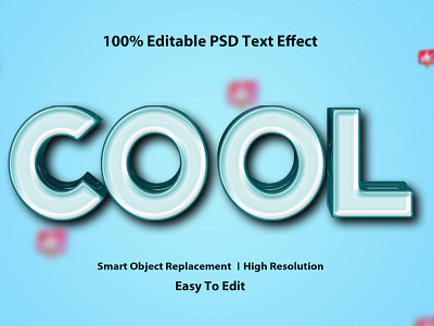 Cool editable PSD 3d Text Effect 3d branding graphic design text effect typography