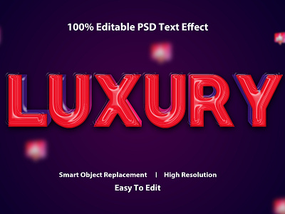 3D Luxury Editable Text Effect Free PSD Files