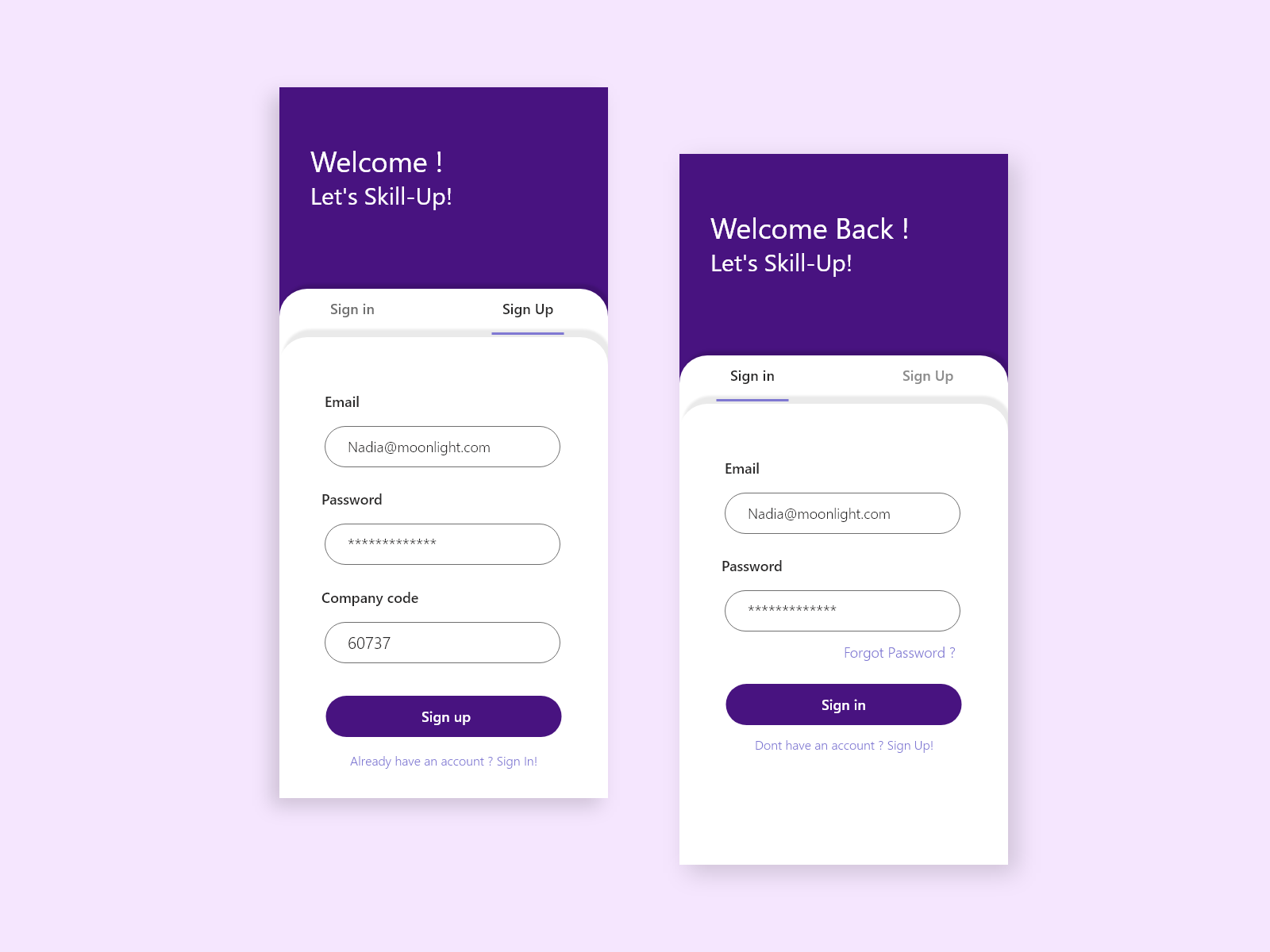 Login Page Skill-Up apps by Febby Nadia on Dribbble