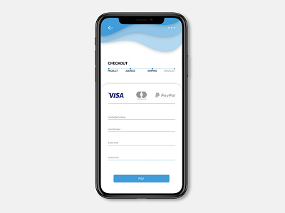 Shopping Cart Checkout app blue checkout checkout page dailyui design ecommerce mastercard paypal ui ux vector visa