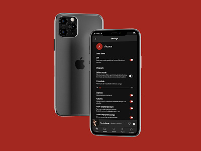 Settings Page app branding dailyui darkmode design illustration mobile mockup music music app radio radio javan setting settings ui ux vector