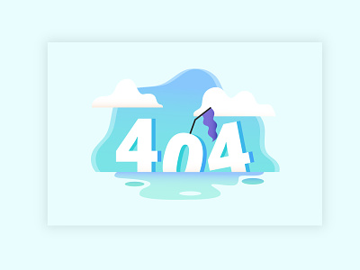 404 Page Design 404 404 error page blue cloud dailyui design error http icon illustration not found sky ui ux vector web