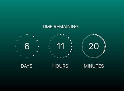 Countdown Timer black countdown dailyui design illustration time timer ui ux vector