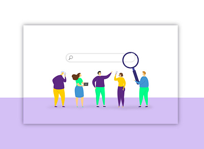 Search Bar Design dailyui design human illustration purple search search bar ui ux vector web