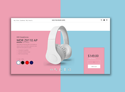 Customize Product blue customize dailyui design headphone illustration pink product ui ux