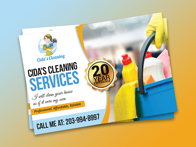 Cleaning Service Postcard advert advertising clean cleaning company cleaning service cleaning services commercial cleaning dirty work domestic cleaning flyer home home cleaning house cleaner housekeeping leaflet maid cleaning maid services postcard promo promotion