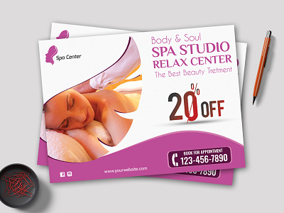 Spa Postcard Design