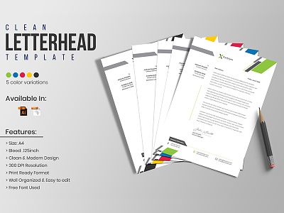 Letterhead Template Design