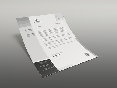 Letterhead Design template agency branding business company design illustration letterhead