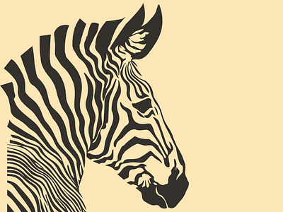Zebra stencil design flatdesign flatposter illustration vector