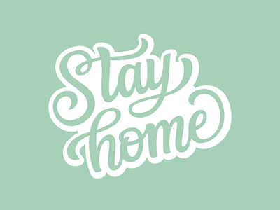 Stay home design flatdesign flatposter illustration lettering vector