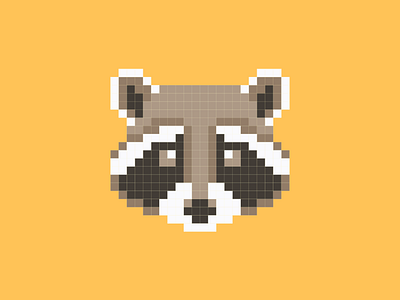 Pixel racoon