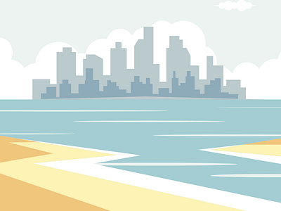 City skyline design flatdesign flatposter illustration