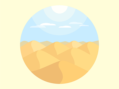 Desert sand dunes design flatdesign flatposter illustration vector