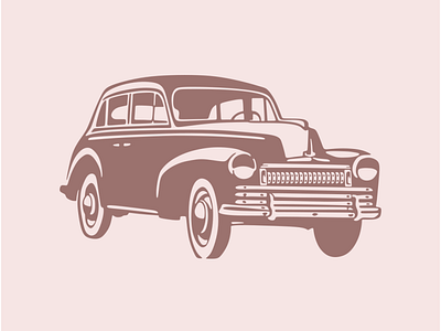 Beautiful vintage car design flatdesign flatposter illustration vector
