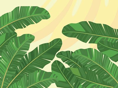 Banana leaves design flatdesign flatposter illustration vector