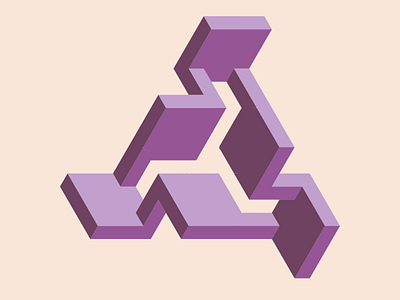 Purple impossible triangle