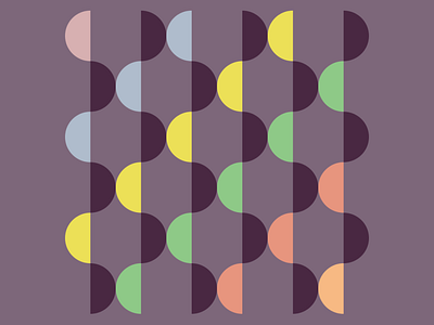 Purple circles geometric pattern